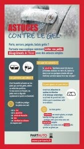 Porte, serrure, poignée, balais gelés ? Partauto vous explique comment éviter ces petits désagréments de l’hiver avec des astuces simples