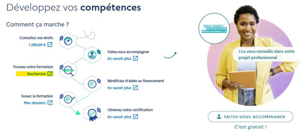 recherche sur le compte personnel de formation