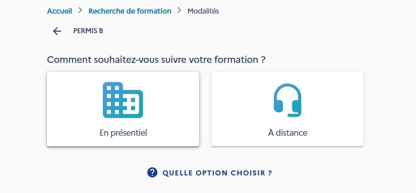 Recherche permis B CPF présentiel ou à adistance