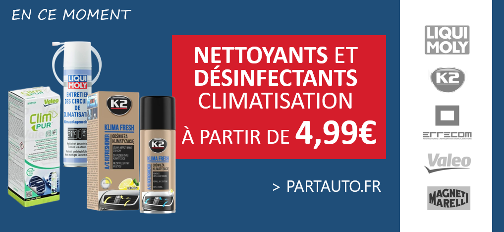 nettoyants et désinfectants climatisation auto