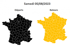 Prévision trafic samedi 5 aout 2023