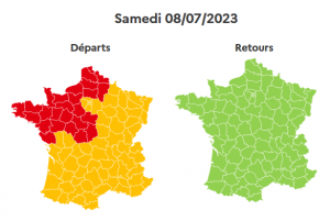 Prévision trafic samedi 8 juillet 2023