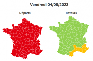 Prévision trafic vendredi 4 aout 2023