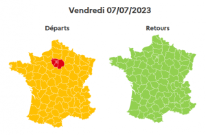 Prévision trafic vendredi 7 juillet 2023